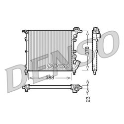 Radiateur de refroidissement moteur DENSO DRM23002 pour RENAULT, référence d'origine 7700805486