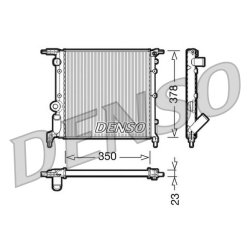 Engine Cooling Radiator DENSO DRM23005 OE Ref 7701034768