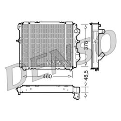 Engine Cooling Radiator DENSO DRM23007 OE Ref 7700804240