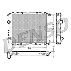 Engine Cooling Radiator DENSO DRM23009 OE Ref 7700836304