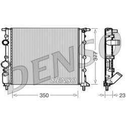Engine Cooling Radiator DENSO DRM23010 OE Ref 7700836300