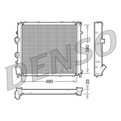 Engine Cooling Radiator DENSO DRM23011 OE Ref 7701352903
