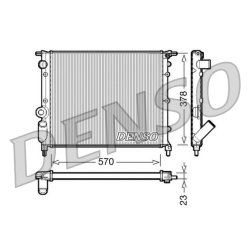 Engine Cooling Radiator DENSO DRM23013 OE Ref 7700816323