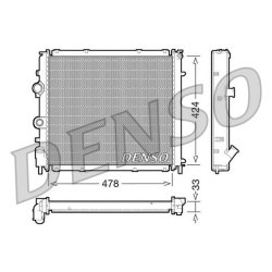 Engine Cooling Radiator DENSO DRM23030 OE Ref 7700312858