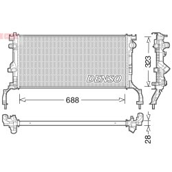 Engine Cooling Radiator DENSO DRM23038 OE Ref 214100004R