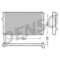 Engine Cooling Radiator DENSO DRM32028 OE Ref 3H0121253B