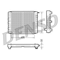 Engine Cooling Radiator DENSO DRM33002 OE Ref 1346839