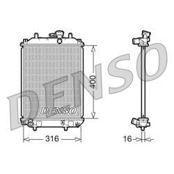 Engine Cooling Radiator DENSO DRM35001 OE Ref 16400B2100000
