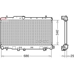 Engine Cooling Radiator DENSO DRM36019 OE Ref 45119FE000