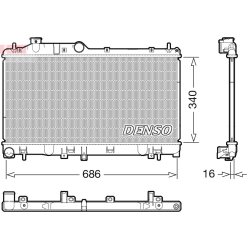 Engine Cooling Radiator DENSO DRM36025 OE Ref 45119SC090