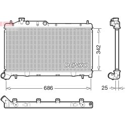 Engine Cooling Radiator DENSO DRM36026 OE Ref 45119AG080
