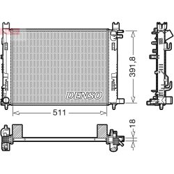 Engine Cooling Radiator DENSO DRM37002 OE Ref 214105423R