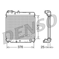 Engine Cooling Radiator DENSO DRM40015 OE Ref 19010PWAQ01