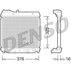 Engine Cooling Radiator DENSO DRM40026 OE Ref 19010PWAG01