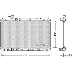 Engine Cooling Radiator DENSO DRM40033 OE Ref 19010RZPG51