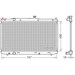 Engine Cooling Radiator DENSO DRM40039 OE Ref 190105K0A01