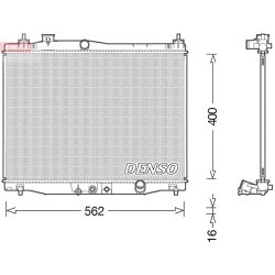 Engine Cooling Radiator DENSO DRM40046 OE Ref 190105R0901