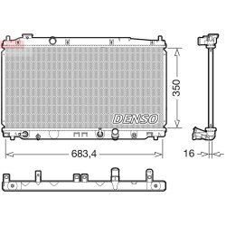 Engine Cooling Radiator DENSO DRM40053 OE Ref 19010RE0004