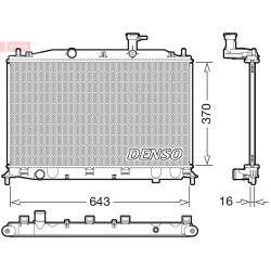 Engine Cooling Radiator DENSO DRM41026 OE Ref 253101E001