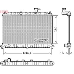 Engine Cooling Radiator DENSO DRM43009 OE Ref 253101G001