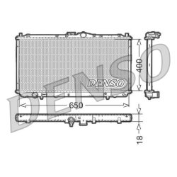 Radiateur de refroidissement moteur DENSO DRM45010 pour MITSUBISHI OE MB925637