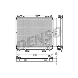 Engine Cooling Radiator DENSO DRM45015 OE Ref MR529225