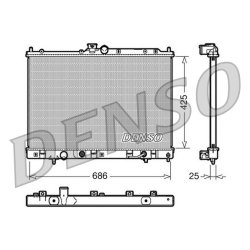 Engine Cooling Radiator DENSO DRM45030 OE Ref MN156319