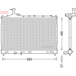 Engine Cooling Radiator DENSO DRM45038 OE Ref 1350A604