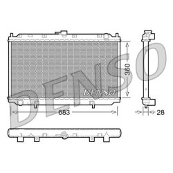 Engine Cooling Radiator DENSO DRM46010 OE Ref 214102F603