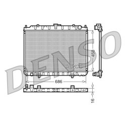 Engine Cooling Radiator DENSO DRM46023 OE Ref 214108H801