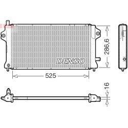 Engine Cooling Radiator DENSO DRM46077 OE Ref 1350A898