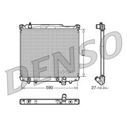 Engine Cooling Radiator DENSO DRM47020 OE Ref 1770052D31000