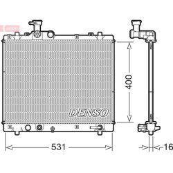 Engine Cooling Radiator DENSO DRM47035 OE Ref 1770069L11000