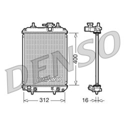 Engine Cooling Radiator DENSO DRM50050 OE Ref 16400B1020