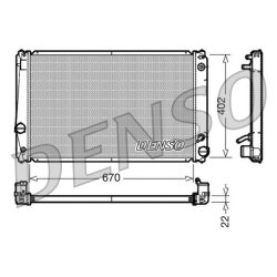 Engine Cooling Radiator DENSO DRM50052 OE Ref 1640031420