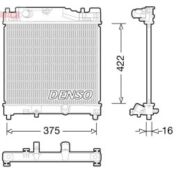Engine Cooling Radiator DENSO DRM50056 OE Ref 1640033100