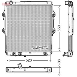 Engine Cooling Radiator DENSO DRM50084 OE Ref 164005B630