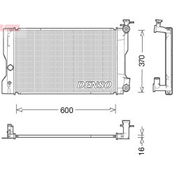 Engine Cooling Radiator DENSO DRM50091 OE Ref 164100T041