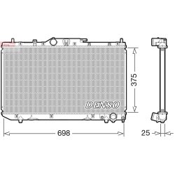 Engine Cooling Radiator DENSO DRM50114 OE Ref 164000G010