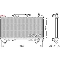 Engine Cooling Radiator DENSO DRM50115 OE Ref 1640003180