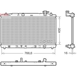 Engine Cooling Radiator DENSO DRM50146 OE Ref 1640031520