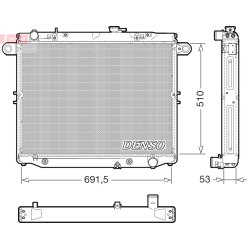 Engine Cooling Radiator DENSO DRM51015 OE Ref 1640050211