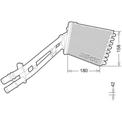 Interior Heating Heat Exchanger DENSO DRR09043 OE Ref 77364840