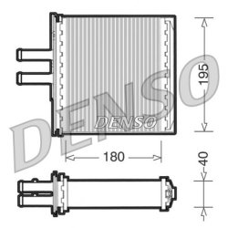 Interior Heating Heat Exchanger DENSO DRR09061 OE Ref 46722097