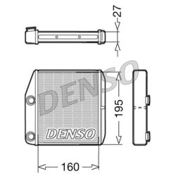 Interior Heating Heat Exchanger DENSO DRR09075 OE Ref 77366932