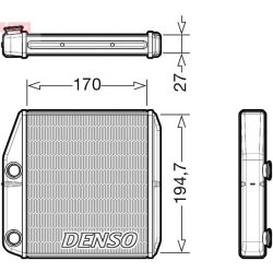 Interior Heating Heat Exchanger DENSO DRR09101 OE Ref 77366513
