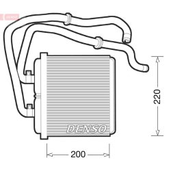 Interior Heating Heat Exchanger DENSO DRR12003 OE Ref 504026722