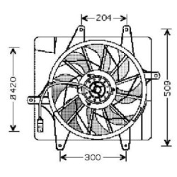 Radiator Fan DIEDERICHS 2605001 OE Ref K05017407AB