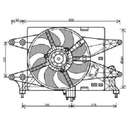 Radiator Fan DIEDERICHS 3485115 OE Ref 51768022