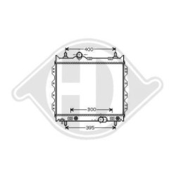 Radiateur 8260505 pour CHRYSLER PT OE 00K05017404AA DIEDERICHS